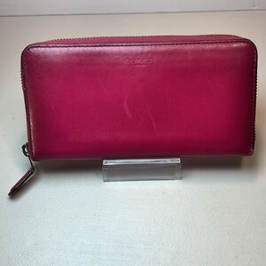 Coach Pink Leather Wallet